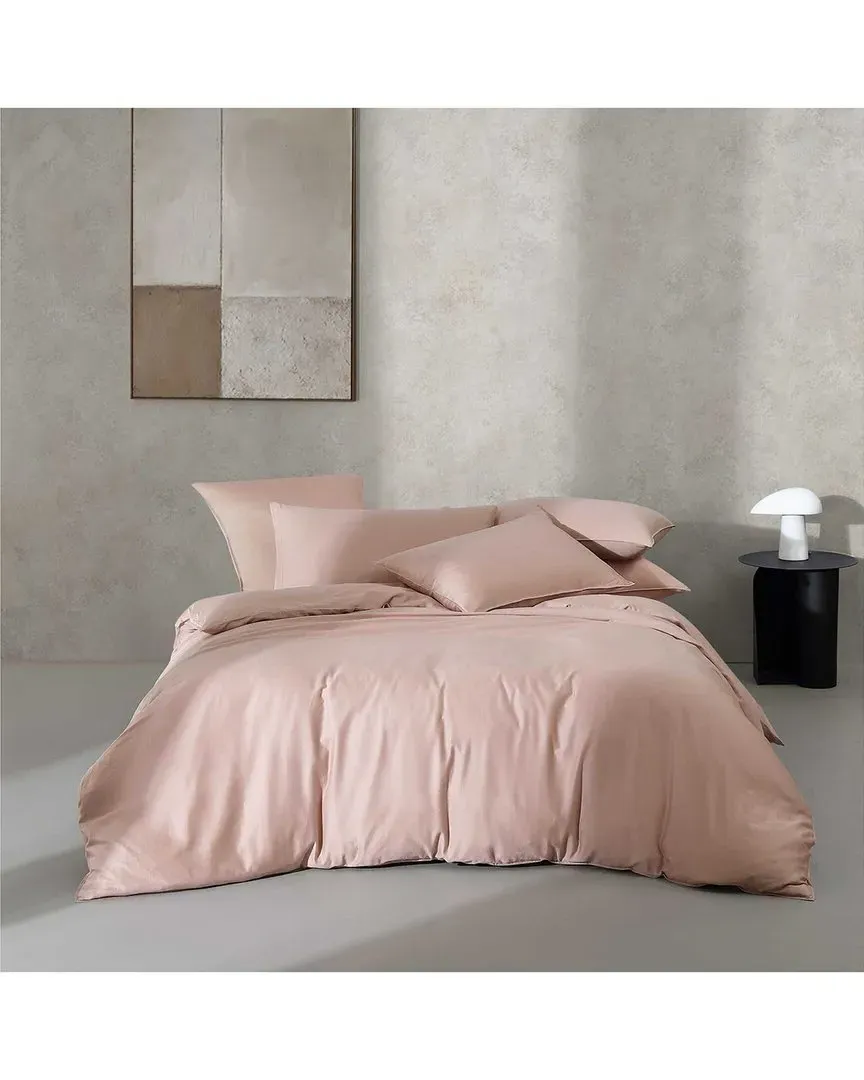 300 Thread Count Organic Earth Duvet Cover Set - Clay Pink, Cotton