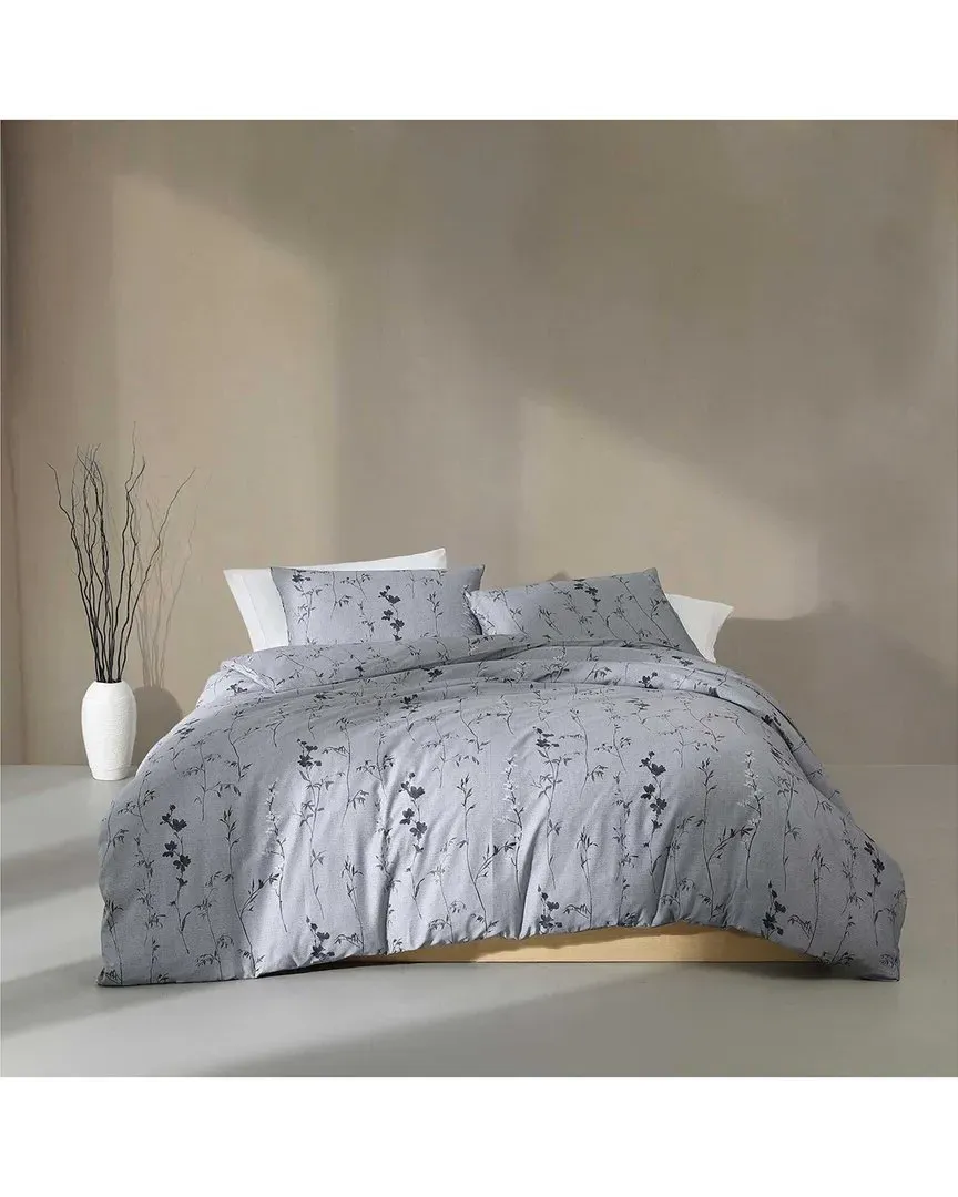300 Thread Count Wildflower Cotton Sateen Duvet Cover Set - Dusk image
