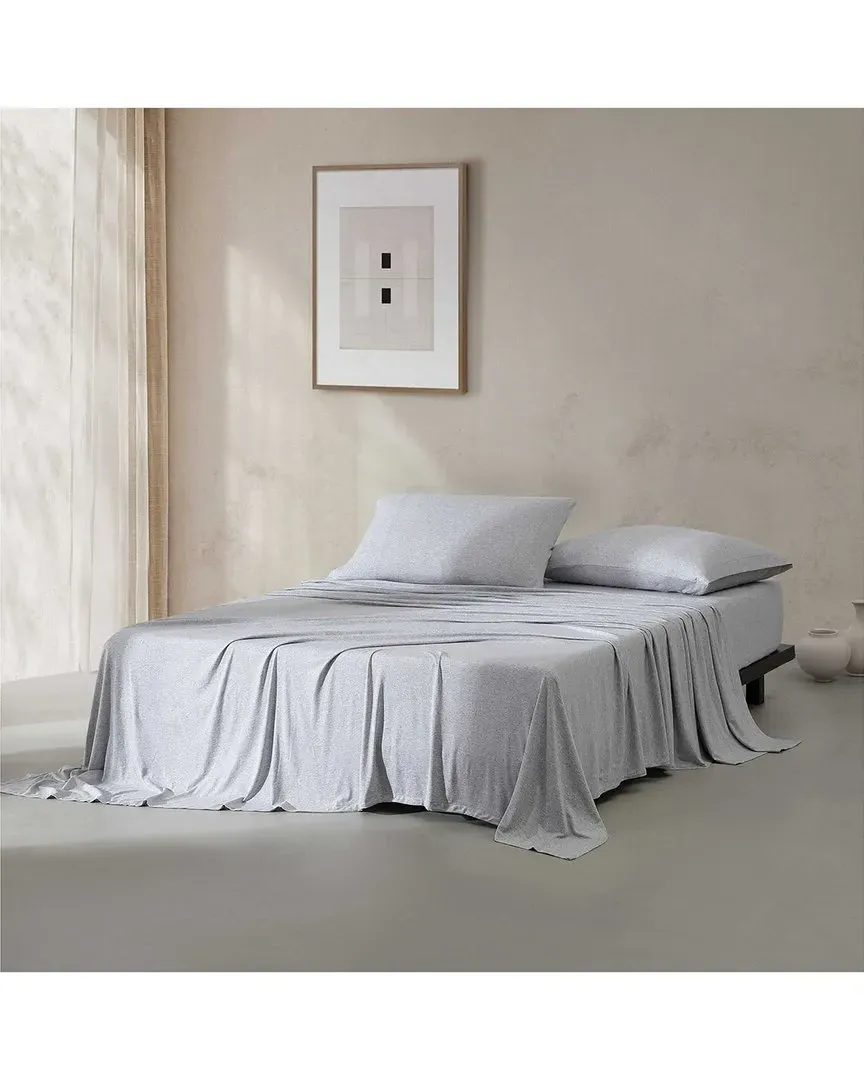 Cotton Melange Tencel Jersey Sheet Set - Grey Blue image