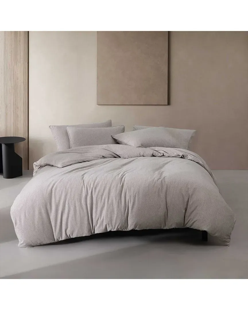 Cotton Mélange Jersey Duvet Set - Mocha