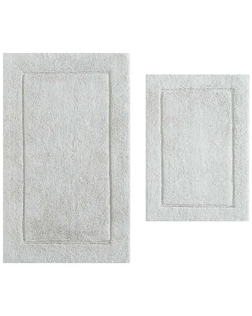 Essence Solid Cotton Tufted Bath Rug Set - Silver Grey