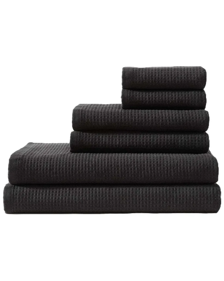 Eternity 6pc Towel Set - Black, Cotton image