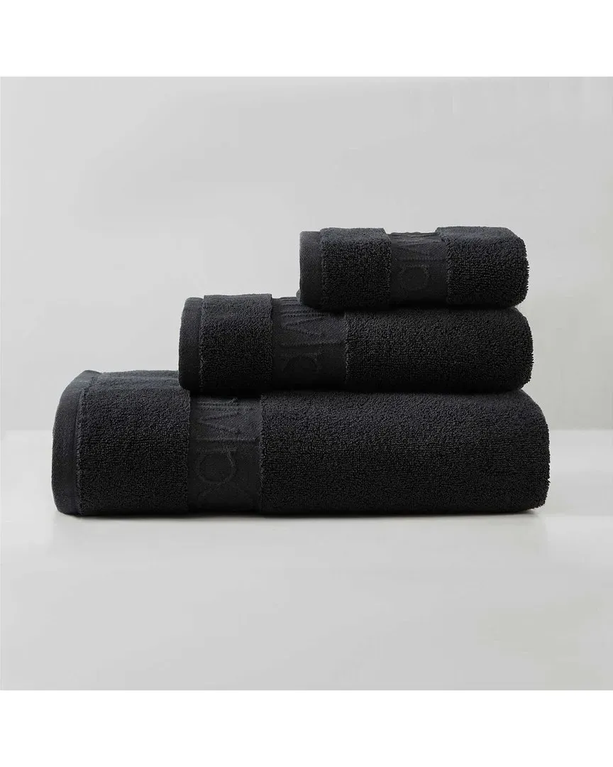 Iconic Cotton Terry 3pc Towel Set - Black image