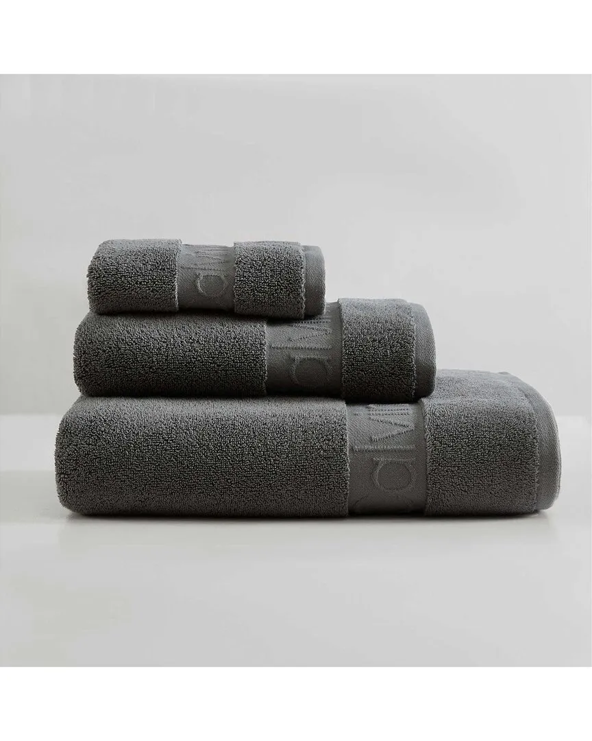 Iconic Cotton Terry 3pc Towel Set - Graphite