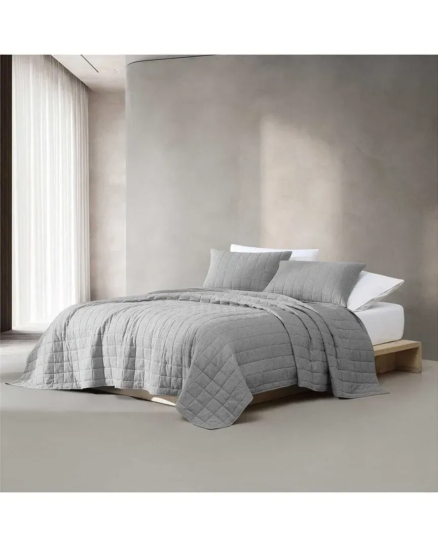 Melange Flannel Cotton Quilt - Silver Grey