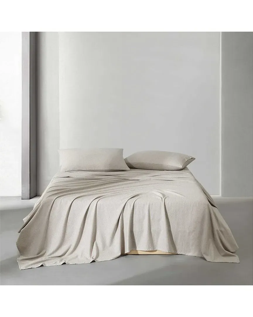 Melange Flannel Cotton Sheet Set - Natural