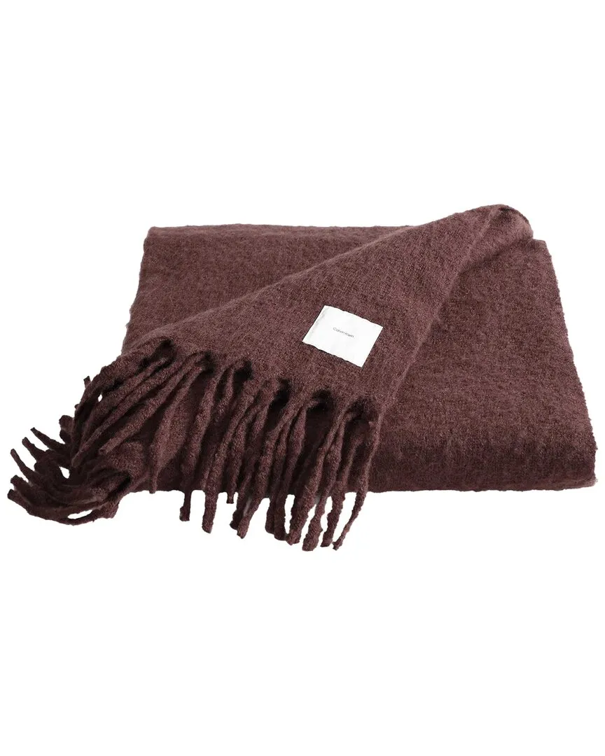 Mohair Solid Reversible Throw Blanket - Garnet, Polyester image