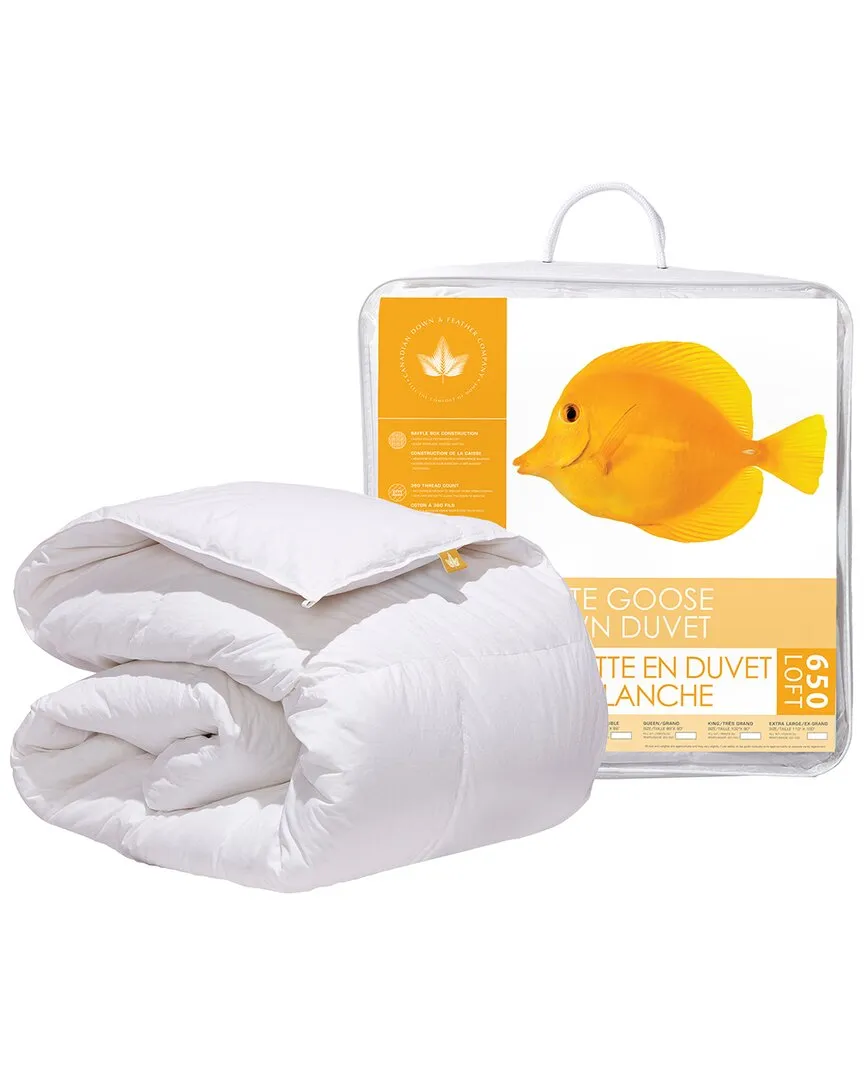 650 Loft Goose Down Duvet Regular Weight - White, Cotton image