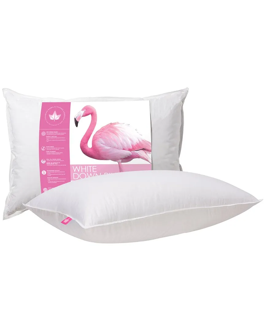 White Down Pillow Soft Support - White image