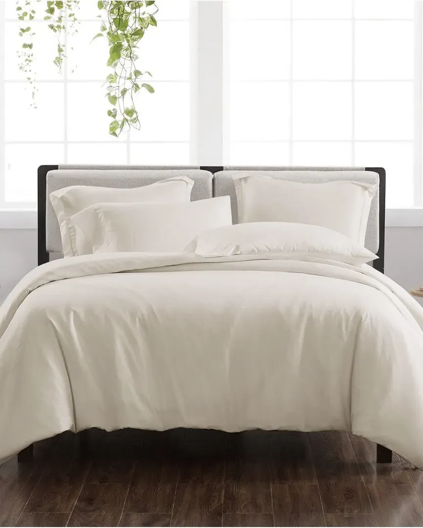 3-Piece Duvet Cover Set - Ivory, Polyester