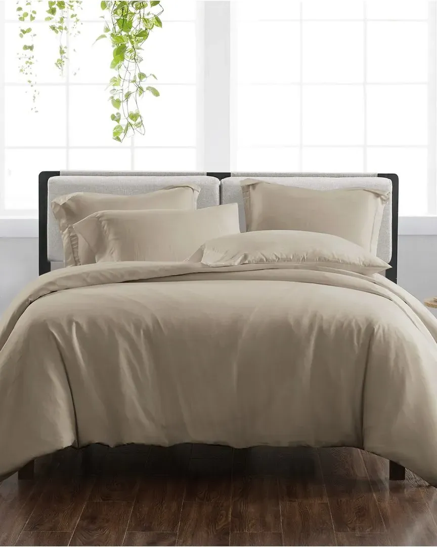 3-Piece Duvet Cover Set - Khaki, Polyester