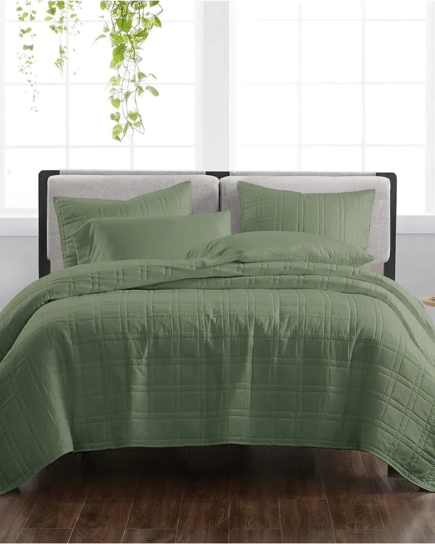 Cannon 3-Piece Quilt Set - Green image