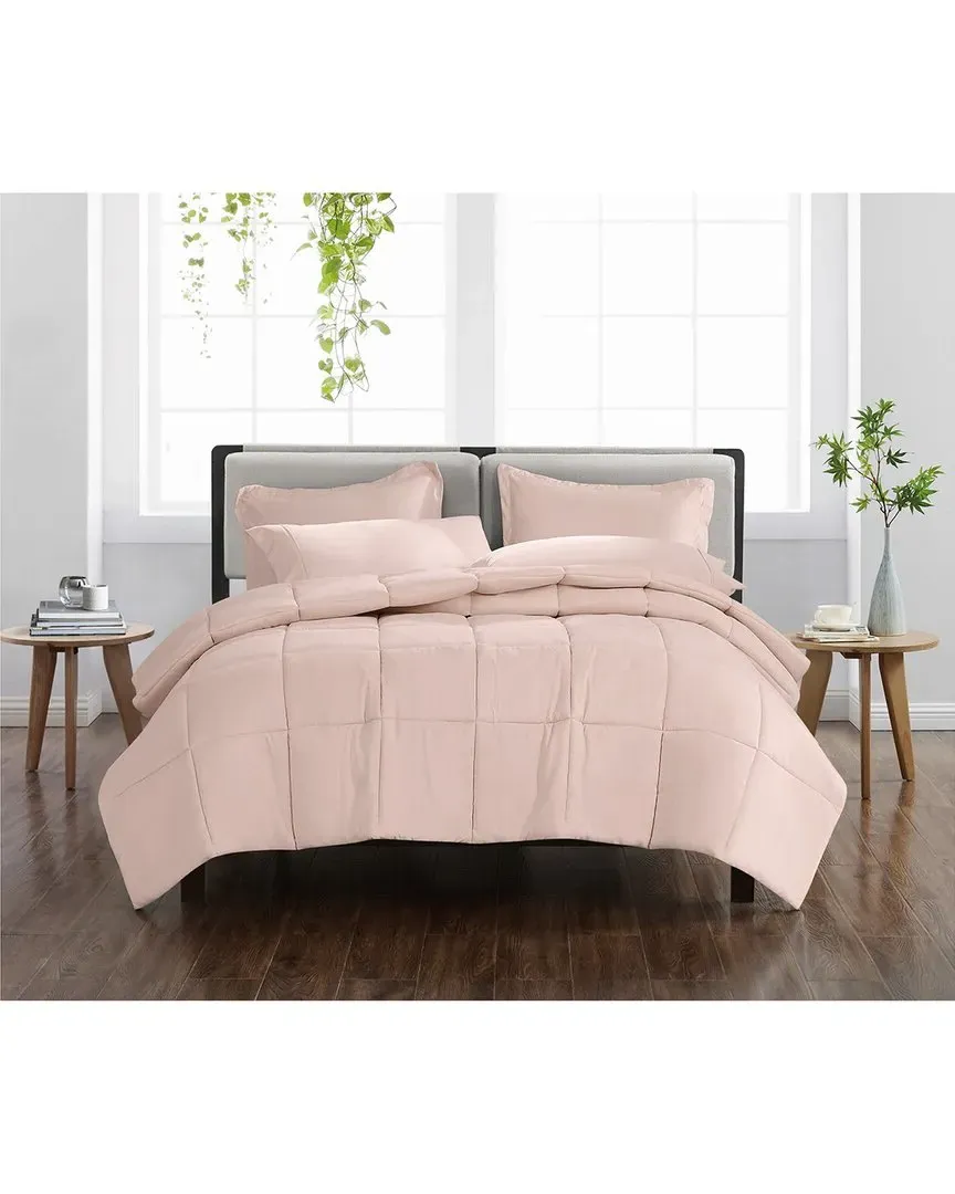 Solid Comforter Set - Peach Blush, Microfiber