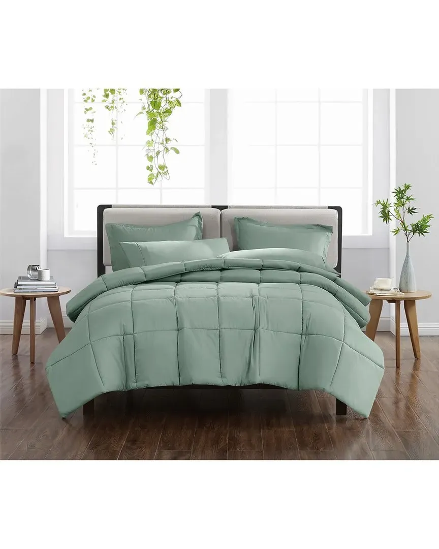 Solid Comforter Set - Sage Green, Microfiber