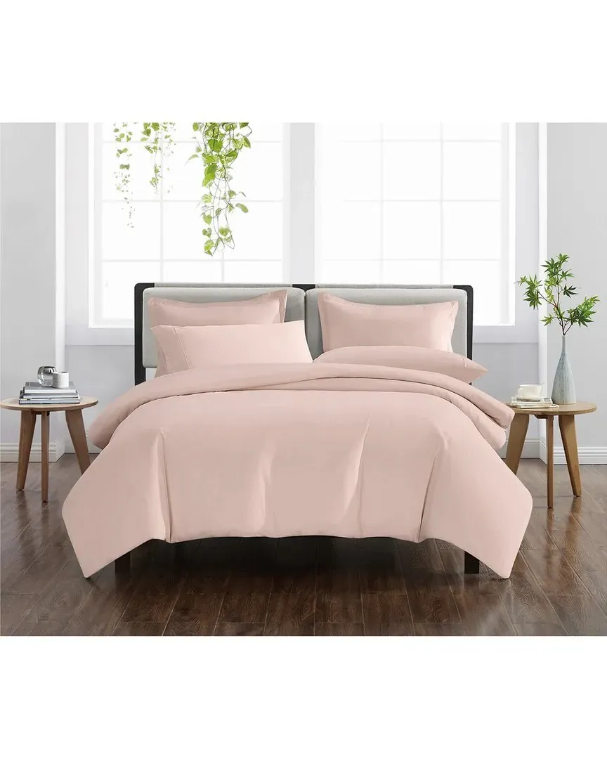 Solid Duvet Cover Set - Peach, Microfiber Polyester image