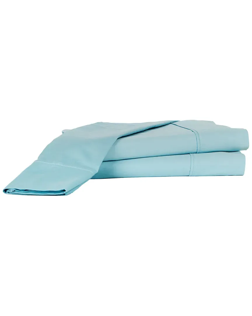 310TC Solid Sateen 4pc Sheet Set - Aqua, Cotton image