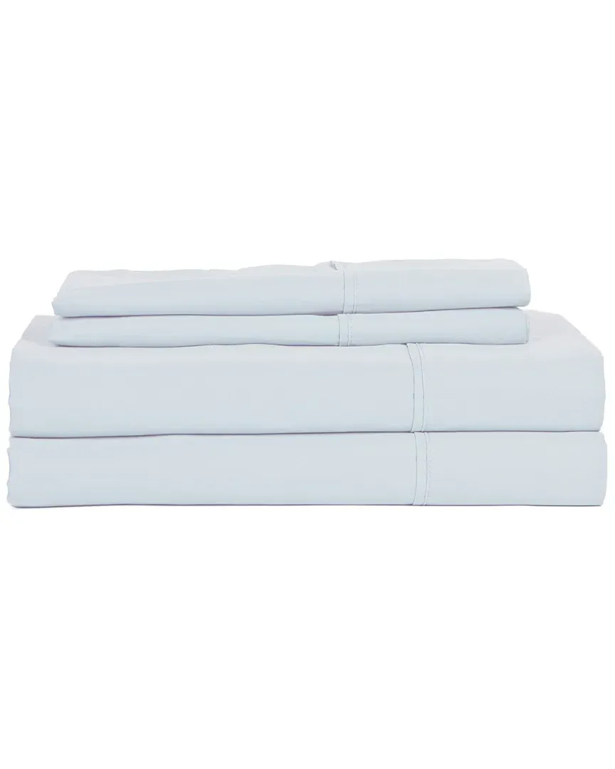 410TC Sateen 4pc Sheet Set - Light Blue, Cotton
