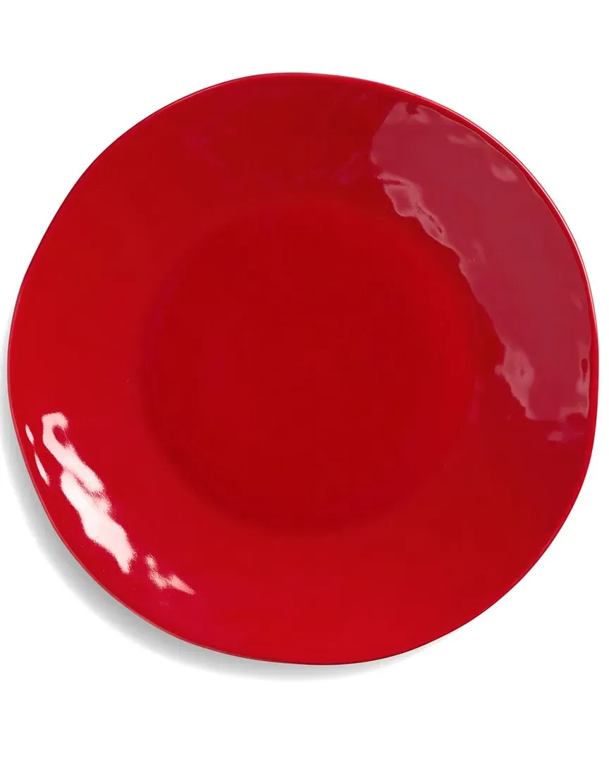 Berry Red Christmas Round Platter - Red, Stoneware