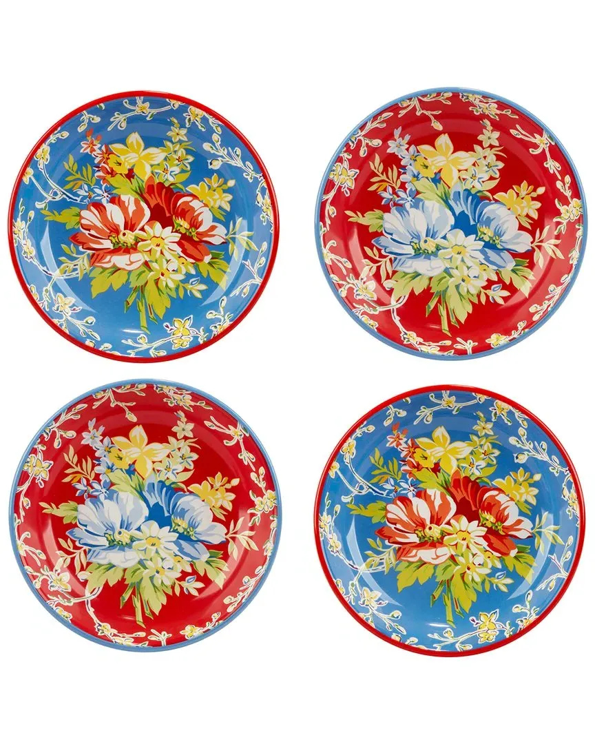 Blossom Set of 4 Soup Bowls - Multicolor, Ceramic