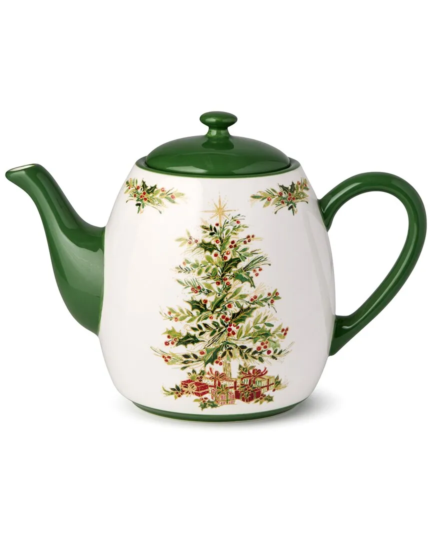 Certified International Holly Tree Ceramic Teapot - Multicolor image
