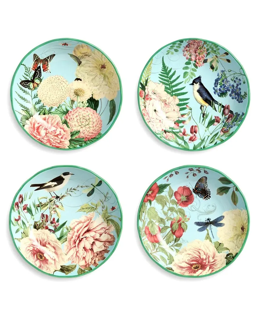 Flora Set of 4 Soup Bowls - Multicolor, Ceramic