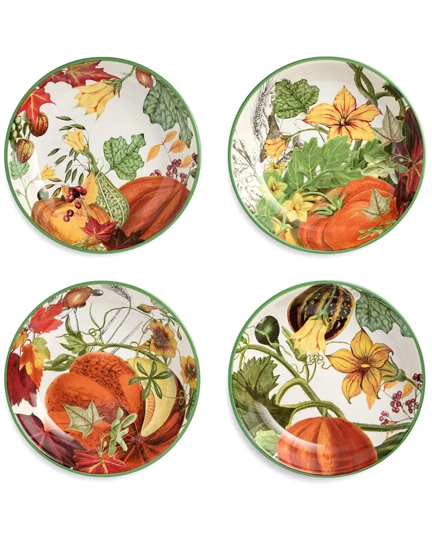 Harvest Fields Set of 4 Soup Bowls - Multicolor, Ceramic image