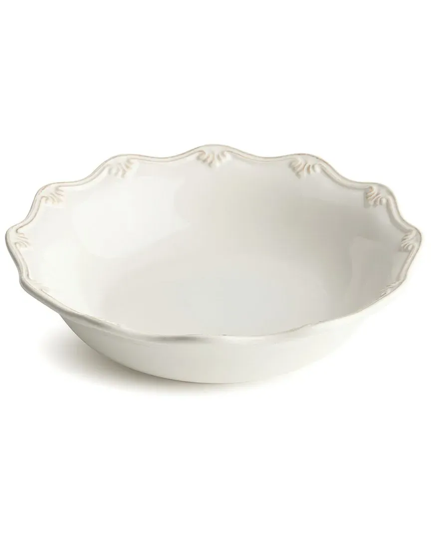 Heritage Scroll Set of 4 Soup Bowls - Cream, Stoneware