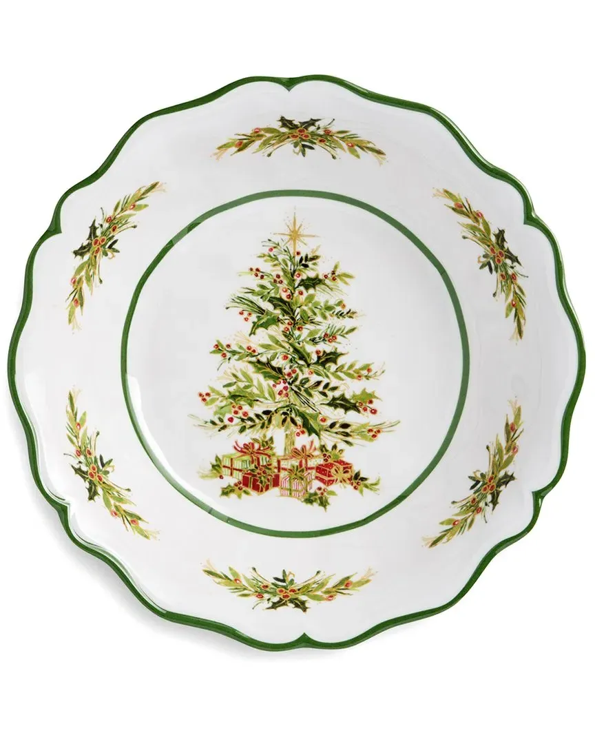 Holly Tree Set of 4 Melamine All Purpose Bowls - Multicolor