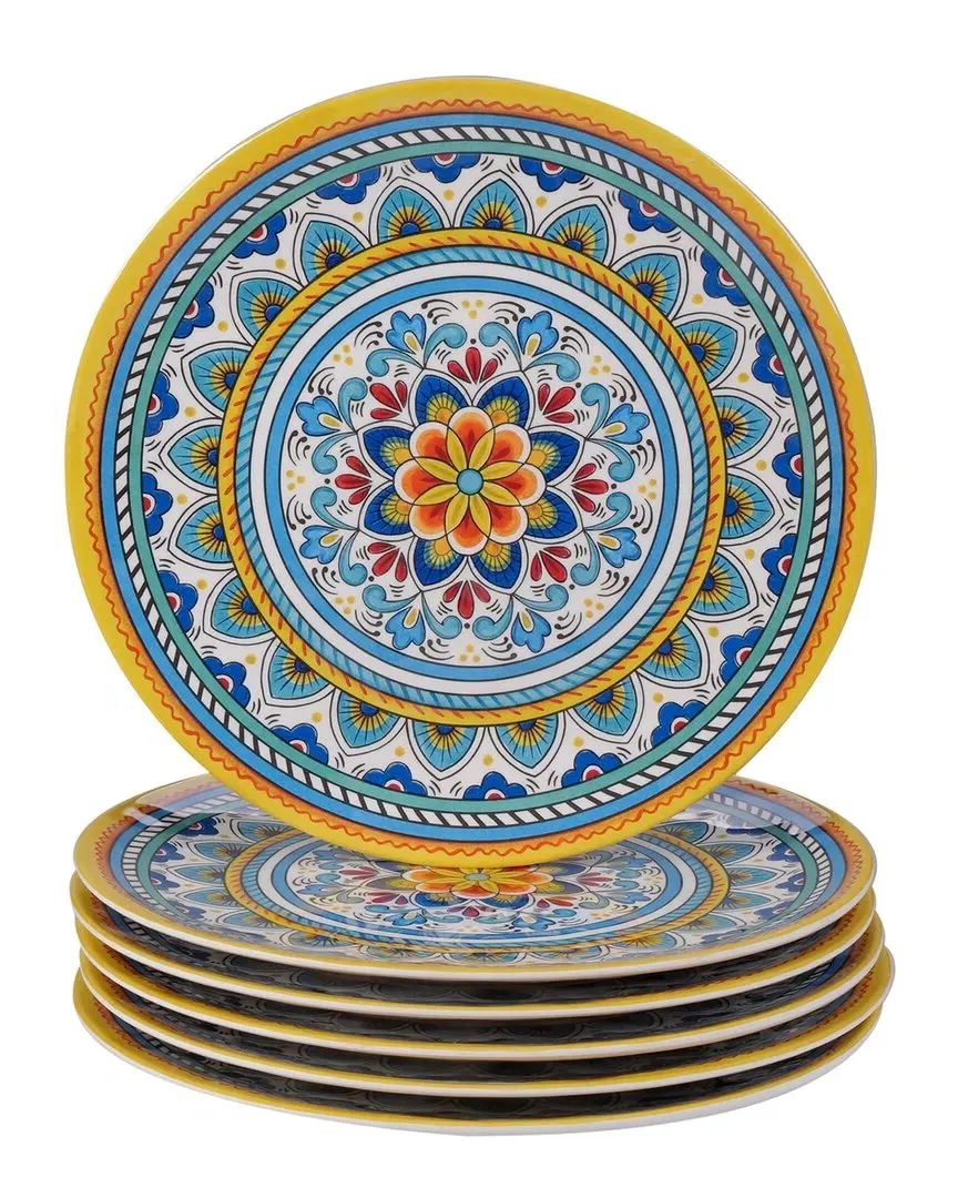 Portofino Set of 6 Dinner Plates - Multicolor, Melamine image