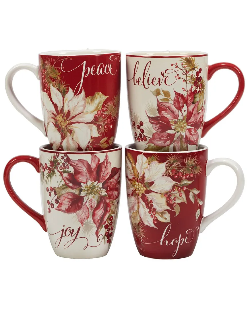 Winters Joy Mugs Set of 4 - Earthenware image