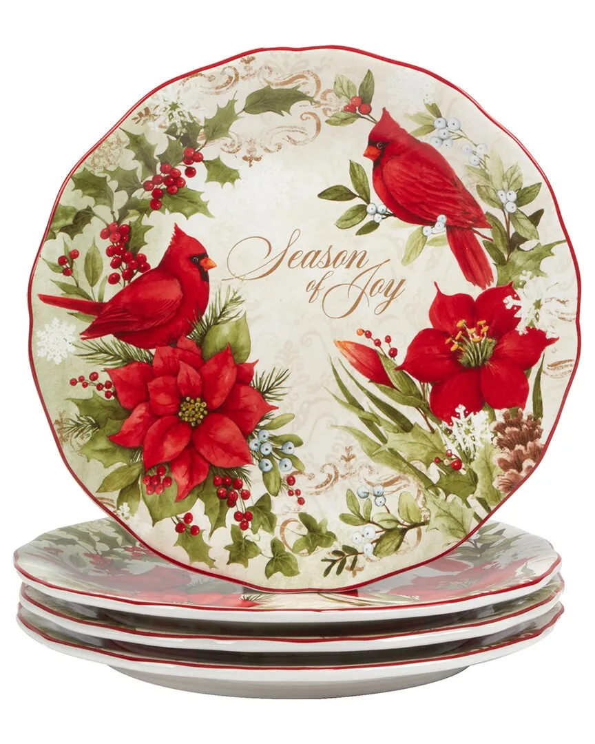 Winter's Medley Set of 4 Dinner Plates - Multi