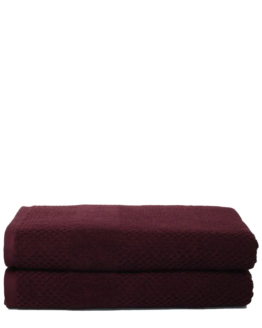 Honeycomb 2pc Bath Sheets - Fig image