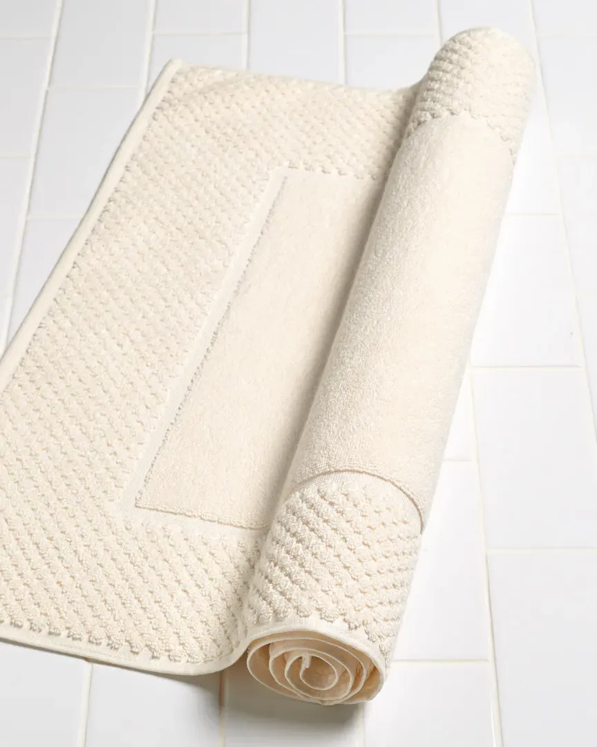 Honeycomb Bath Mat - Almond, Cotton image