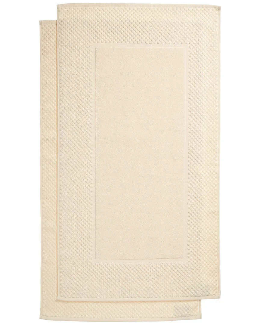 Honeycomb Set of 2 Bath Mats - Almond, Cotton image