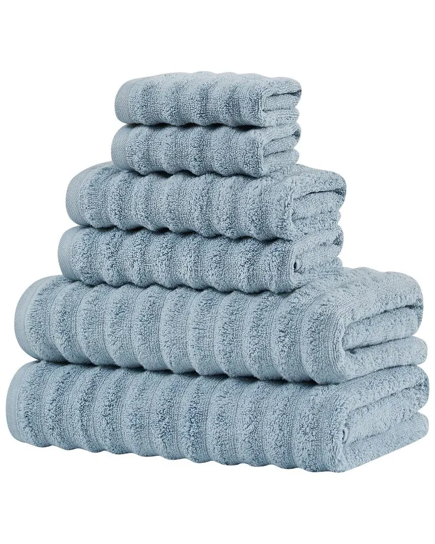 Textured Zero Twist 6pc Towel Set - Light Blue, Cotton image