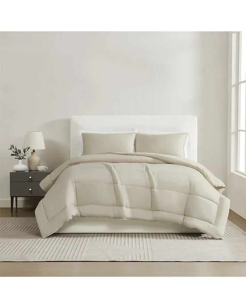 NY Cotton Sateen Comforter Set - Khaki
