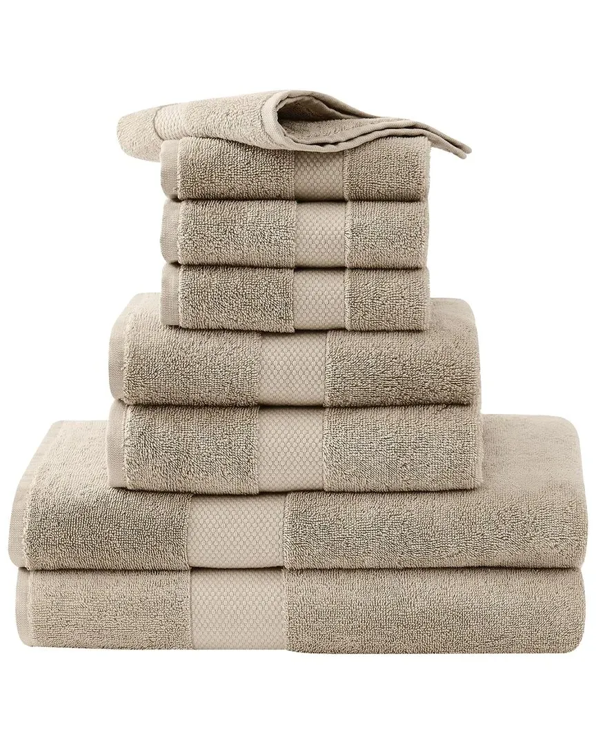 Plush Turkish Cotton 8pc Towel Set - Khaki
