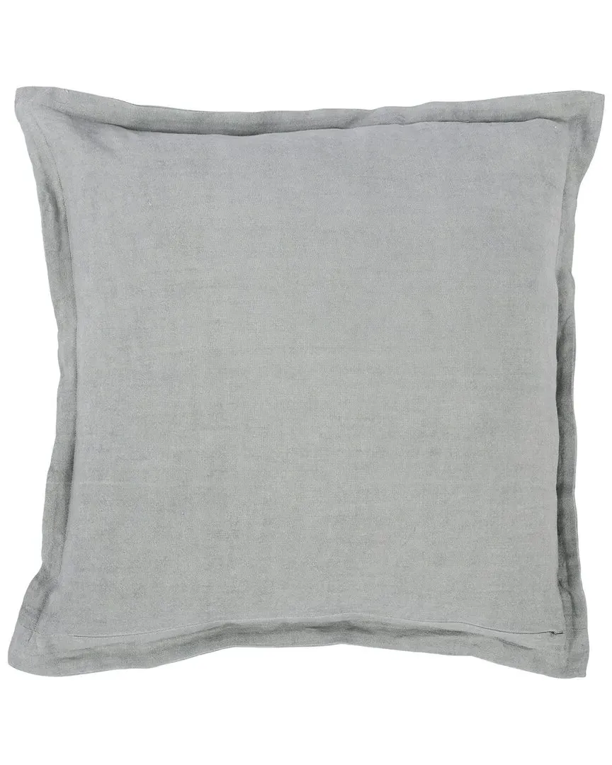 Amy 22In Square Throw Pillow - Gray, Linen