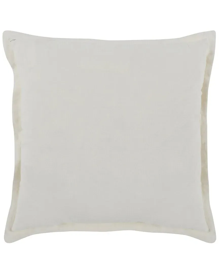 Amy 22In Square Throw Pillow - Ivory, Linen