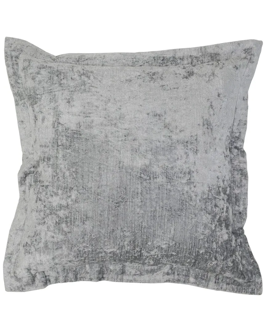 Bryce 22in Square Throw Pillow - Grey, Velvet image