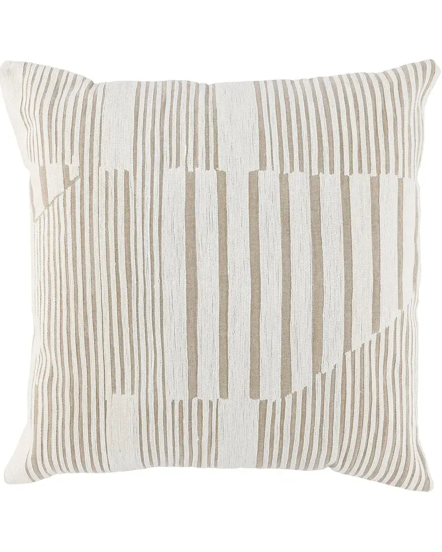 Charlotte 22in Throw Pillow - Ivory, Cotton Linen