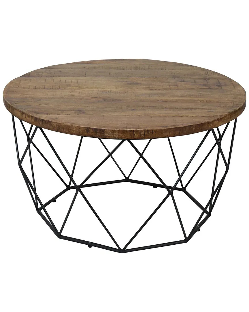 Chester Round Coffee Table - Chestnut Brown, Mango Wood