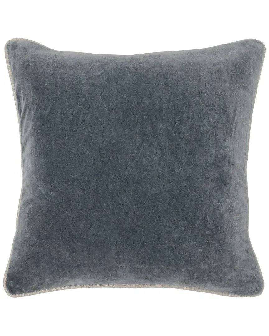 Harriet 18in Square Pillow - Dark Grey, Velvet image