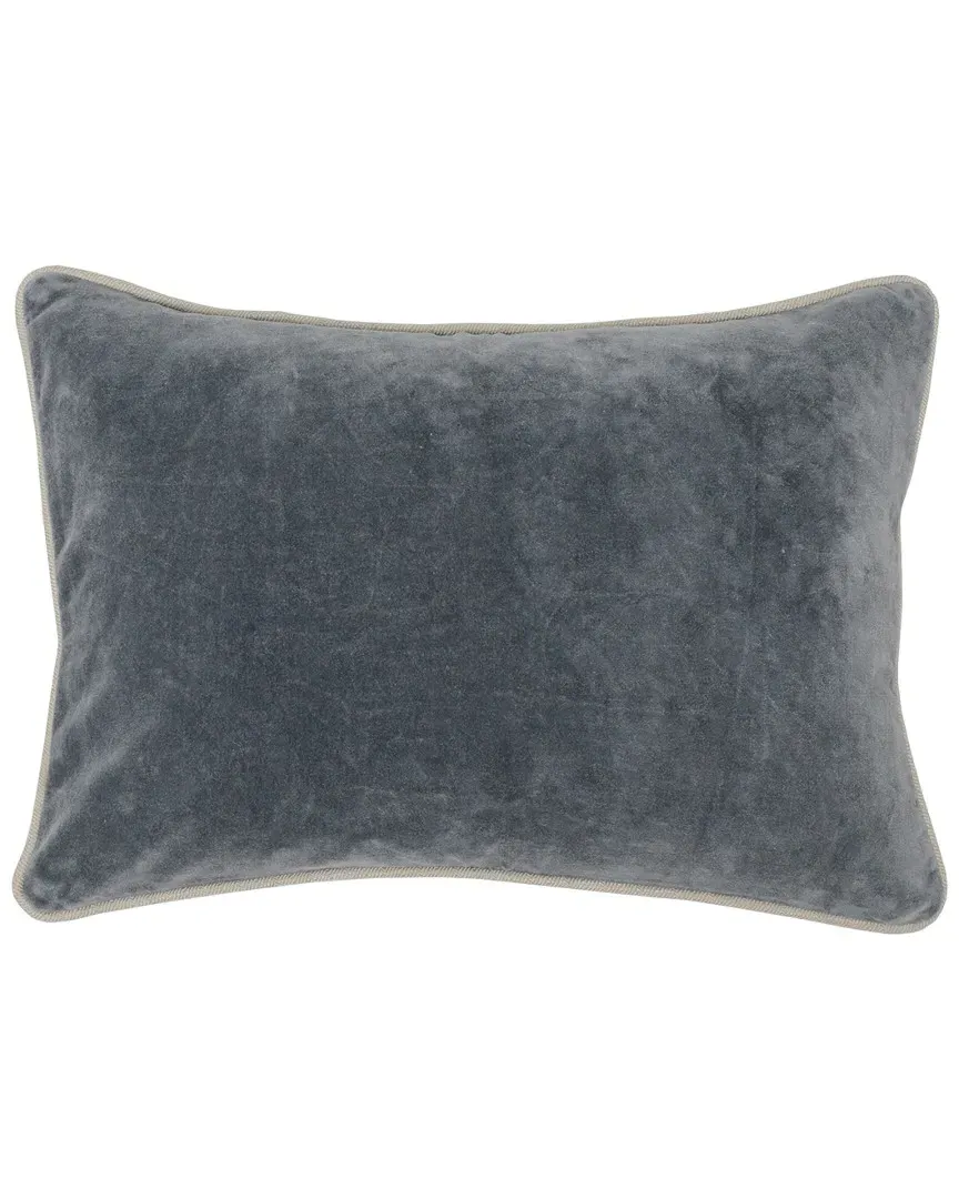 Harriet Velvet Rectangular Pillow - Dark Grey image