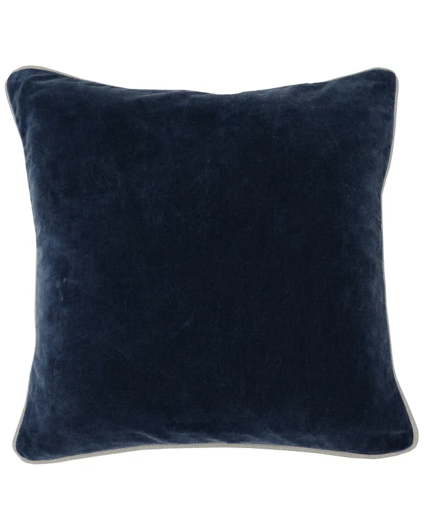 Harriet Velvet Rectangular Pillow - Navy