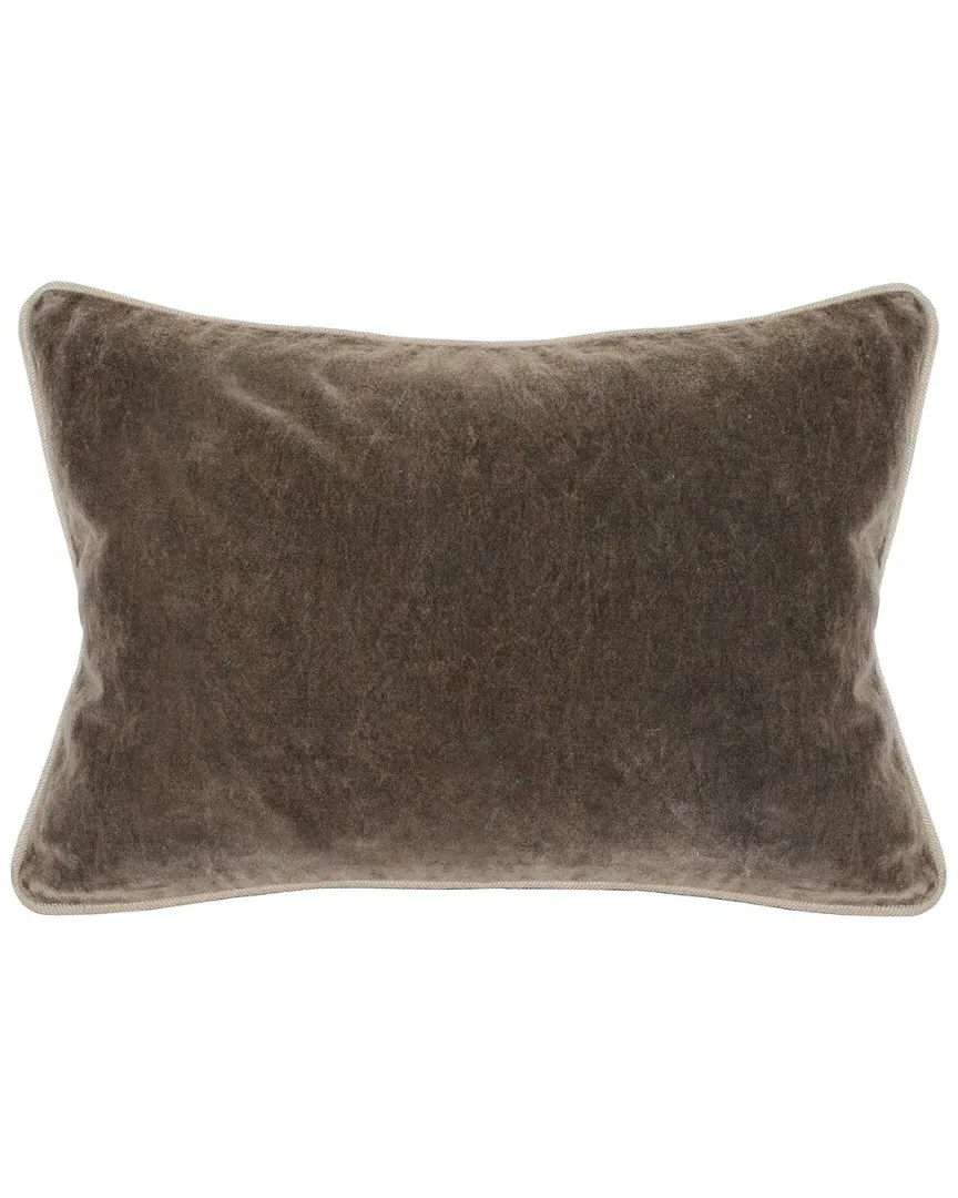 Harriet Velvet Rectangular Throw Pillow - Brown image