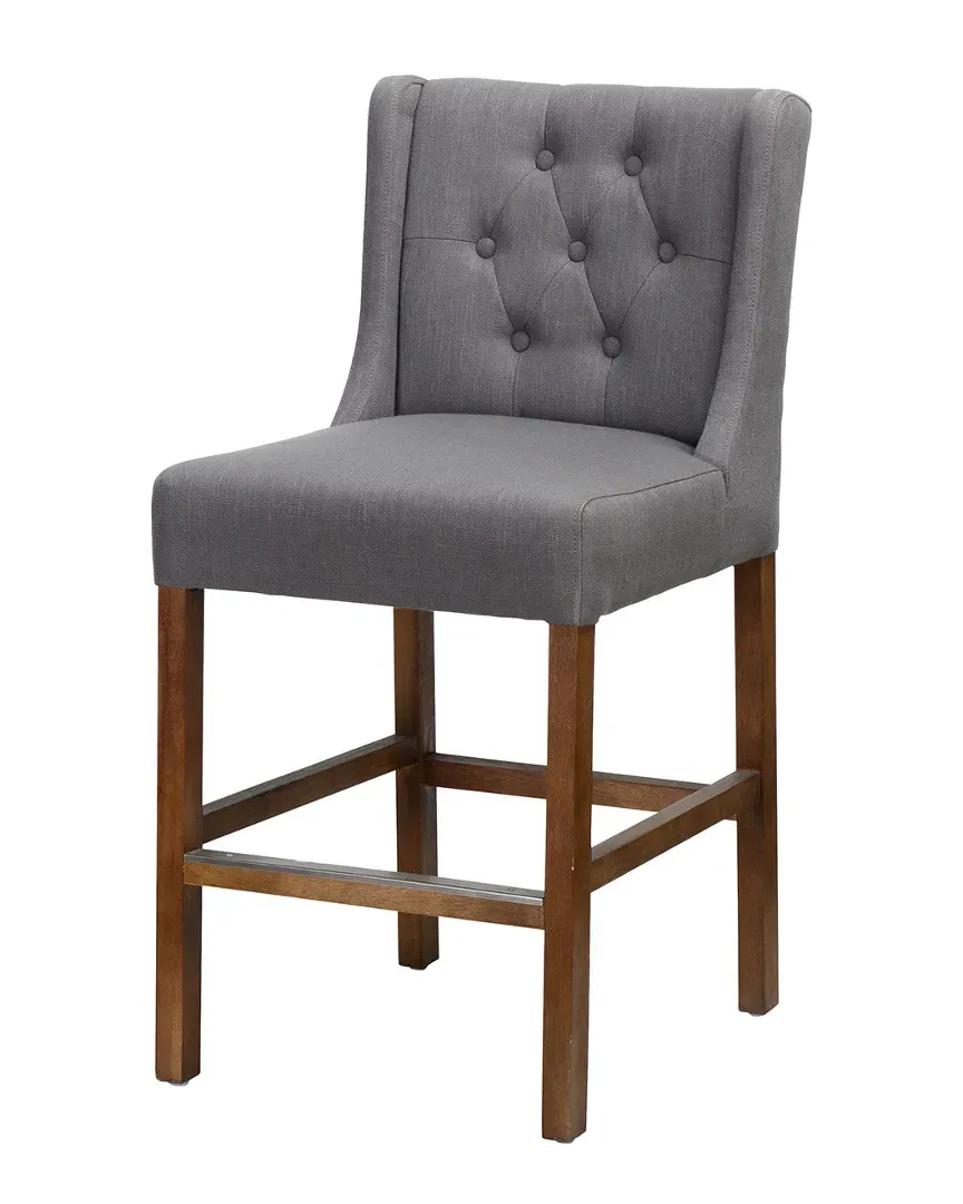 Karla Tufted 24in Counter Stool - Grey image