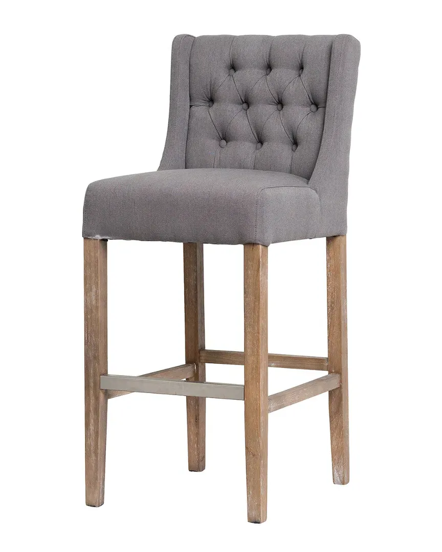 Karla Tufted 30in Barstool - Grey