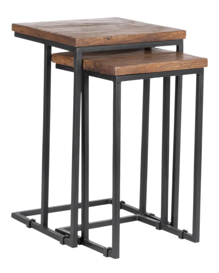 Lynda Nesting Tables - Mahogany, Mango Wood image