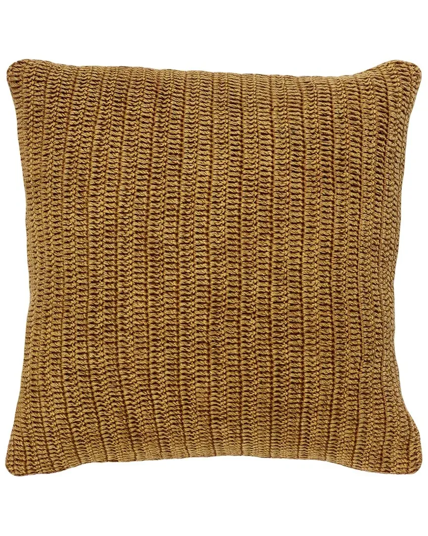 Marcie Knitted 22In Throw Pillow - Honey, Belgian Flax Linen